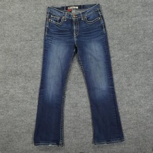 BKE Drew Jeans Womens 29x33.5 Blue Medium Wash Low Rise Bootcut Stretch Denim
